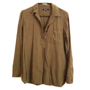 Madewell Flannel Pullover Top